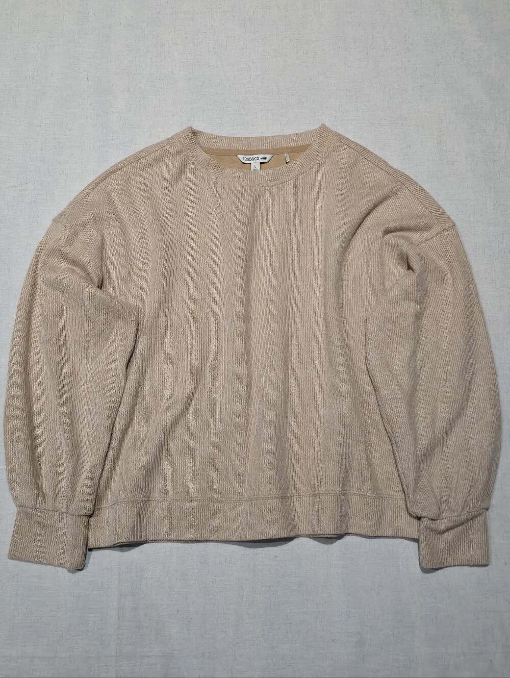Toad and Co. Womens Tan Byrne Pullover Sweater Size Large
